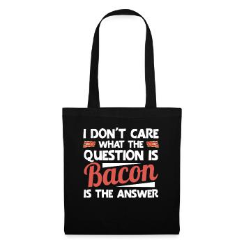 Bacon Gift Bacon Saying Food Bacon - Tote Bag - black - Front