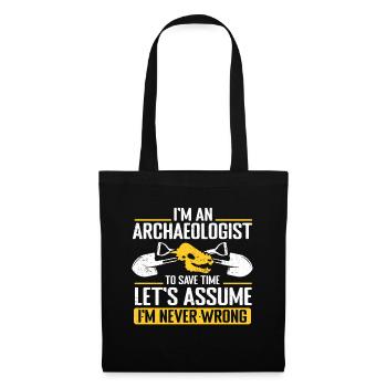 Archéologue Gift Archéologie - Sac en tissu - noir - Devant