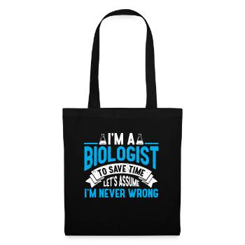 Biologiste Cadeau Biologie - Sac en tissu - noir - Devant