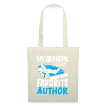 Autor Geschenk Spruch Bücherwurm Schriftsteller - Stoffbeutel - Natur - Vorne