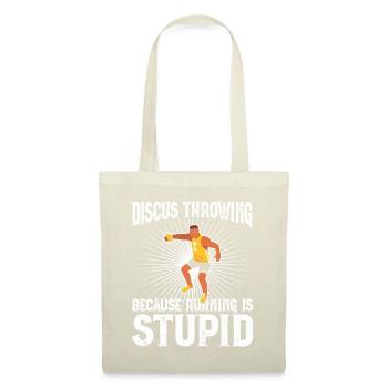 Lanceur de discus cadeau lancer de discus - Sac en tissu - nature - Devant