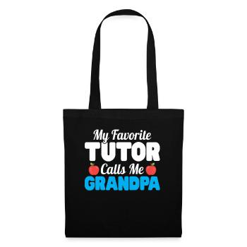 Tuteur Cadeau Tuteur - Sac en tissu - noir - Devant