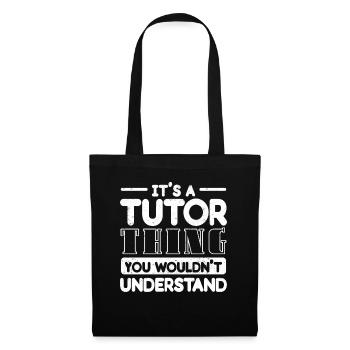 Tuteur Cadeau Tuteur - Sac en tissu - noir - Devant