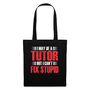 Tuteur Cadeau Tuteur - Sac en tissu - noir - Devant