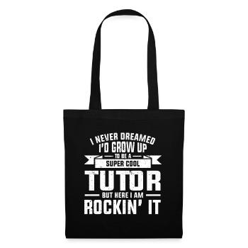 Tuteur Cadeau Tuteur - Sac en tissu - noir - Devant