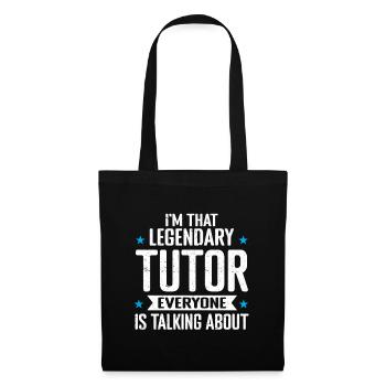 Tuteur Cadeau Tuteur - Sac en tissu - noir - Devant