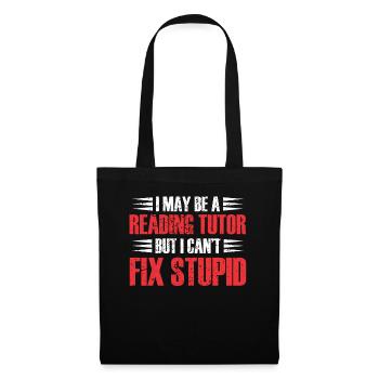 Tuteur Cadeau Tuteur - Sac en tissu - noir - Devant