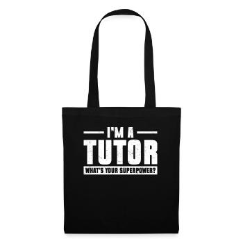 Tuteur Cadeau Tuteur - Sac en tissu - noir - Devant