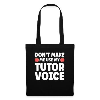 Tuteur Cadeau Tuteur - Sac en tissu - noir - Devant