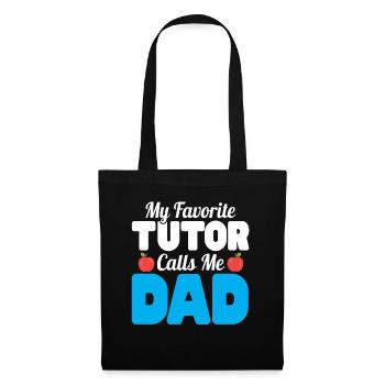 Tuteur Cadeau Tuteur - Sac en tissu - noir - Devant