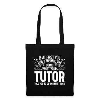 Tuteur Cadeau Tuteur - Sac en tissu - noir - Devant