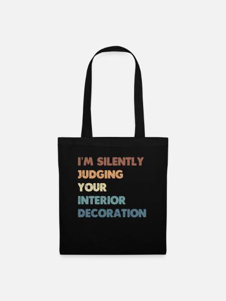 Innenarchitekt Geschenk Innendekoration Designer - Stoffbeutel - Schwarz
