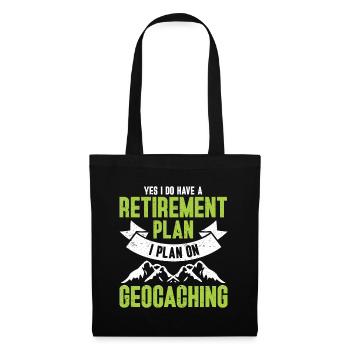 Cadeau Geocaching Geocacher Geocache - Sac en tissu - noir - Devant