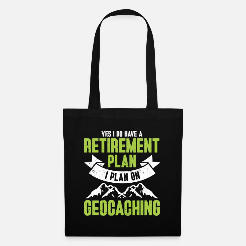 Geocaching Geschenk Geocacher Geocache - Stoffbeutel - Schwarz