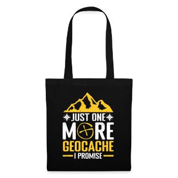 Cadeau Geocaching Geocacher Geocache - Sac en tissu - noir - Devant