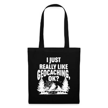 Cadeau Geocaching Geocacher Geocache - Sac en tissu - noir - Devant