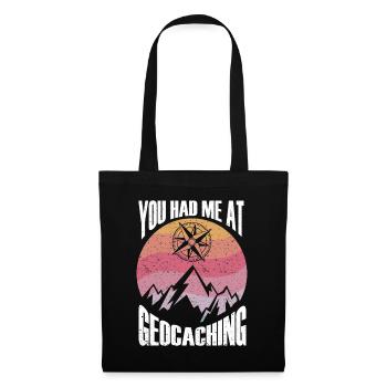 Cadeau Geocaching Geocacher Geocache - Sac en tissu - noir - Devant