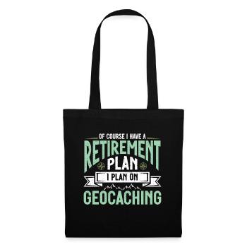Cadeau Geocaching Geocacher Geocache - Sac en tissu - noir - Devant
