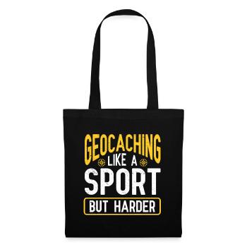 Cadeau Geocaching Geocacher Geocache - Sac en tissu - noir - Devant