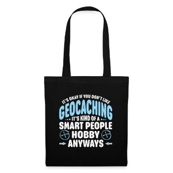 Cadeau Geocaching Geocacher Geocache - Sac en tissu - noir - Devant