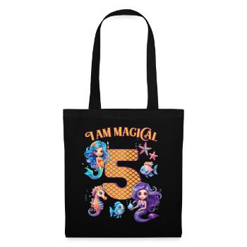 Mermaid Birthday 5 years - Tote Bag - black - Front