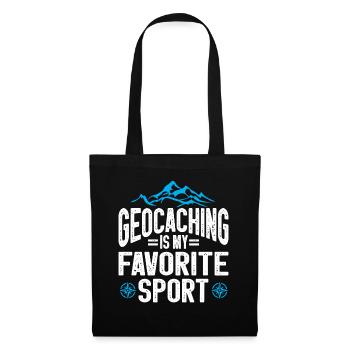 Cadeau Geocaching Geocacher Geocache - Sac en tissu - noir - Devant