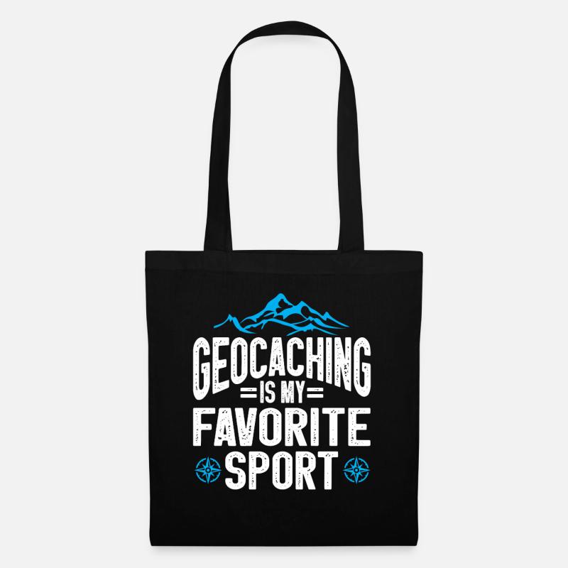 Geocaching Geschenk Geocacher Geocache - Stoffbeutel - Schwarz
