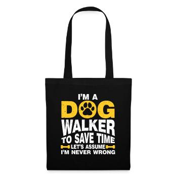 Cadeau de dog sitter, gardien de chien professionnel - Sac en tissu - noir - Devant