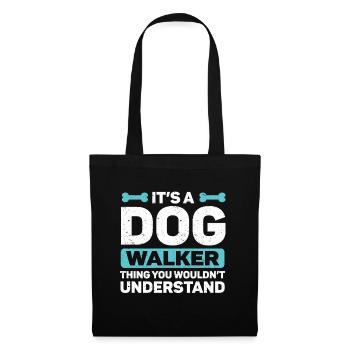 Cadeau de dog sitter, gardien de chien professionnel - Sac en tissu - noir - Devant