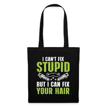 Lustiges Friseur Geschenk Stylist Friseur - Stoffbeutel - Schwarz - Vorne