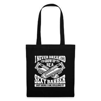 Lustiges Friseur Geschenk Stylist Friseur - Stoffbeutel - Schwarz - Vorne