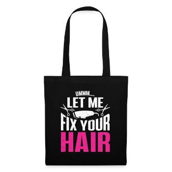 Lustiges Friseur Geschenk Stylist Friseur - Stoffbeutel - Schwarz - Vorne