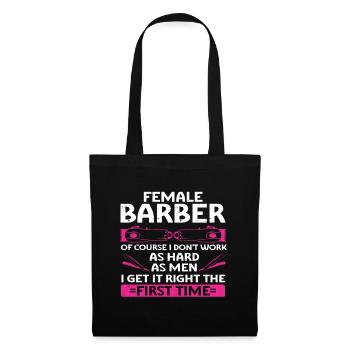 Lustiges Friseur Geschenk Stylist Friseur - Stoffbeutel - Schwarz - Vorne