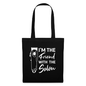 Lustiges Friseur Geschenk Stylist Friseur - Stoffbeutel - Schwarz - Vorne
