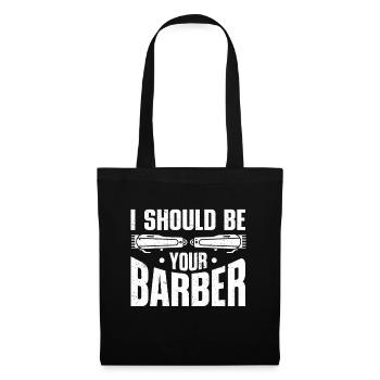 Lustiges Friseur Geschenk Stylist Friseur - Stoffbeutel - Schwarz - Vorne