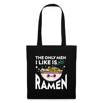 Ramen Cadeau Soupe de nouilles japonaises Ramen - Sac en tissu - noir - Devant
