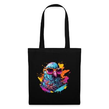 Pigeon colorful bird - Tote Bag - black - Front
