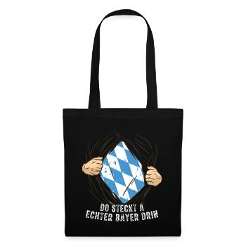 Echter Bayer - Stoffbeutel - Schwarz - Vorne