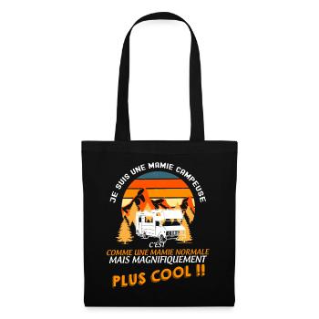 Camping-car Mamie Campeuse Cool - Sac en tissu - noir - Devant
