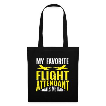 Flight Attendant Papa Stewardess Flight Attendant - Tote Bag - black - Front