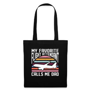 Flight Attendant Papa Stewardess Flight Attendant - Tote Bag - black - Front