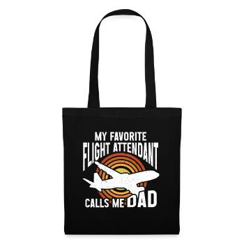 Flight Attendant Papa Stewardess Flight Attendant - Tote Bag - black - Front