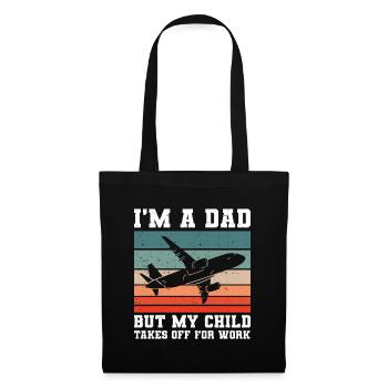 Flight Attendant Papa Stewardess Flight Attendant - Tote Bag - black - Front