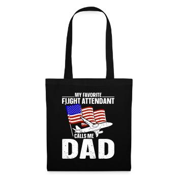 Flight Attendant Papa Stewardess Flight Attendant - Tote Bag - black - Front