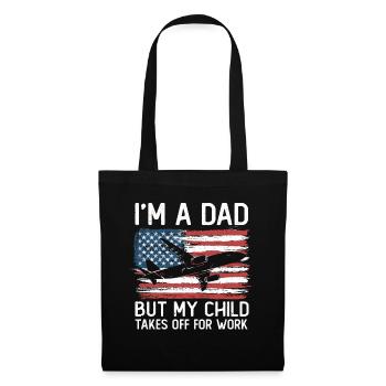 Flight Attendant Papa Stewardess Flight Attendant - Tote Bag - black - Front