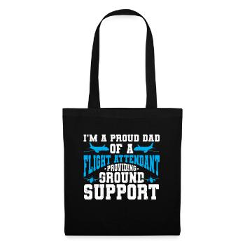 Flight Attendant Papa Stewardess Flight Attendant - Tote Bag - black - Front