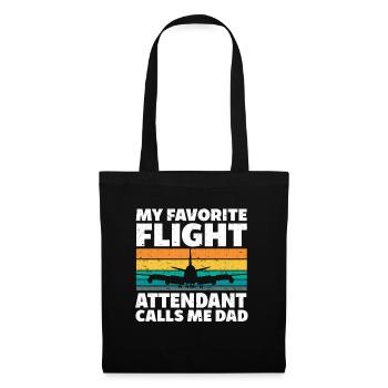 Flight Attendant Papa Stewardess Flight Attendant - Tote Bag - black - Front