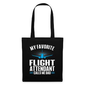 Flight Attendant Papa Stewardess Flight Attendant - Tote Bag - black - Front