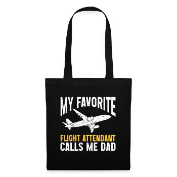 Flight Attendant Papa Stewardess Flight Attendant - Tote Bag - black - Front
