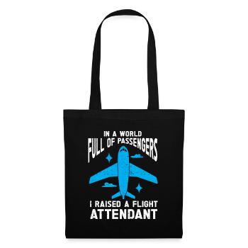 Flight Attendant Papa Stewardess Flight Attendant - Tote Bag - black - Front